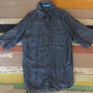 alice + olivia denim shirt